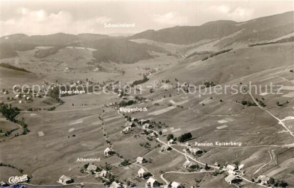 Bernau Schwarzwald Pension Kaiserberg Blick zum Schauinsland Fliegeraufnahme
