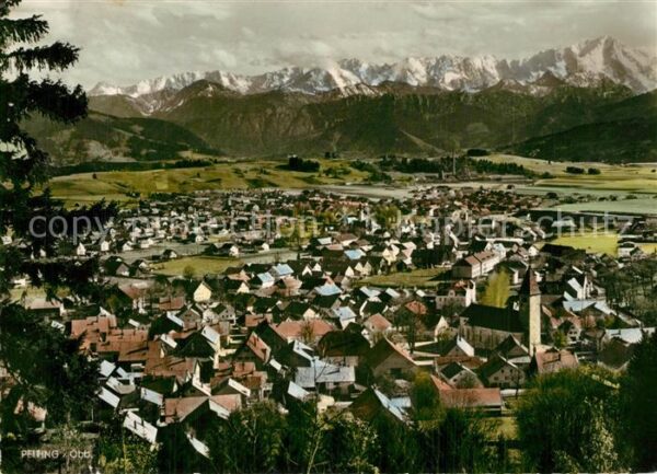 Peiting Gesamtansicht mit Alpenpanorama