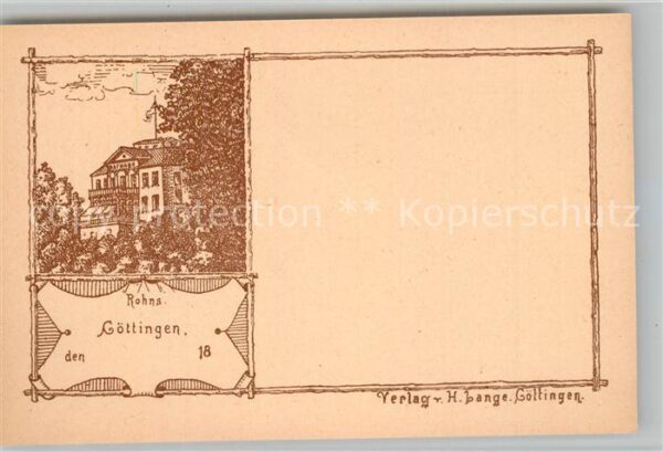 Goettingen Niedersachsen Rohns 1872