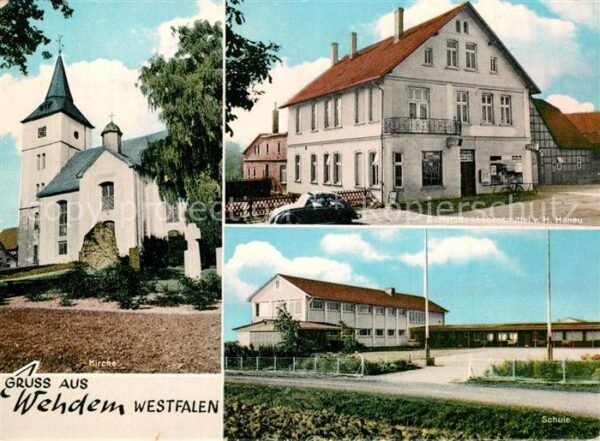 Wehden Kirche Gaststaette Lebensmittelgeschaeft Schule