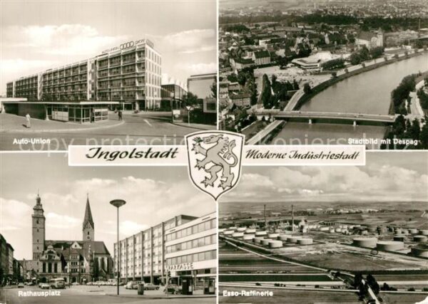 Ingolstadt Donau Fliegeraufnahme Despag Auto-Union Esso-Raffinerie