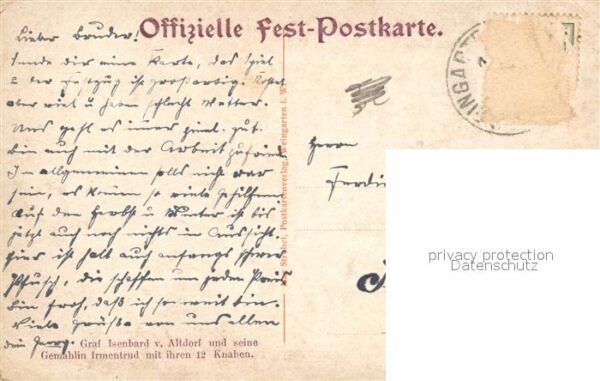 Weingarten Wuerttemberg Hist Festspiel Die Welfensage Graf Isenbard v Altdorf un – Bild 2
