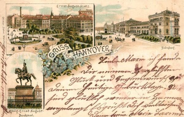 Hannover Ernst August Platz Bahnhof Koenig Ernst August Denkmal