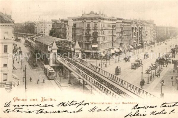 Berlin Wienerstrasse mit Hochbahn