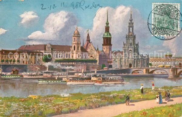 Dresden Staendehaus Schloss und Kath Kirche