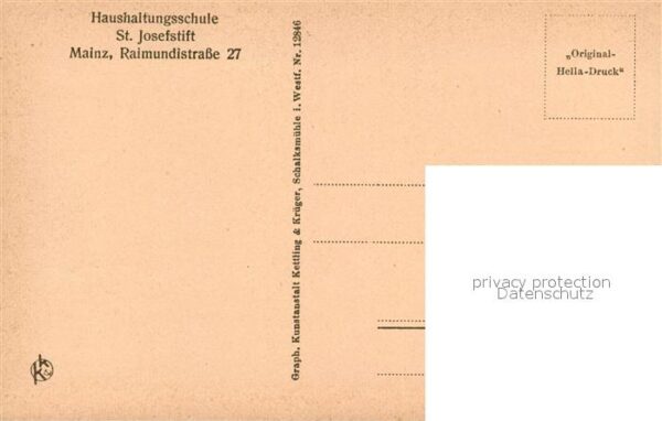 Mainz Rhein Haushaltungsschule St Josefstift Willkommensgruss unserer Kinder nac – Bild 2