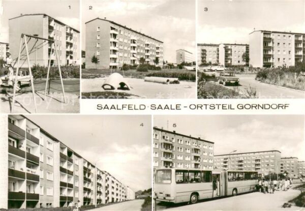 Gorndorf Saalfeld Wilhelm Pieck Strasse Spielplatz Kaufhalle Strasse der Freunds