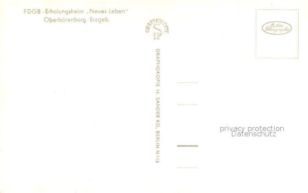 Oberbaerenburg Baerenburg FDGB Erholungsheim Neues Leben Speisesaal – Bild 2