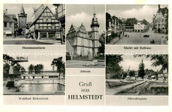 Helmstedt Hausmannsturm Waldbad Birkenteich Jeleum Markt Rathaus Albrechtsplatz
