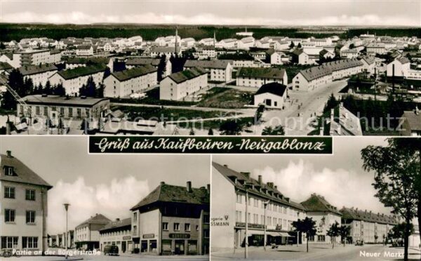 Neugablonz Stadtpanorama Buergerstrasse Neuer Markt