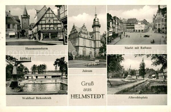 Helmstedt Hausmannsturm Waldbad Birkenteich Juleum Markt Rathaus Albrechtsplatz