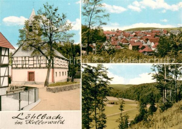 Loehlbach Teilansichten Erholungsort Landschaftspanorama Kellerwald