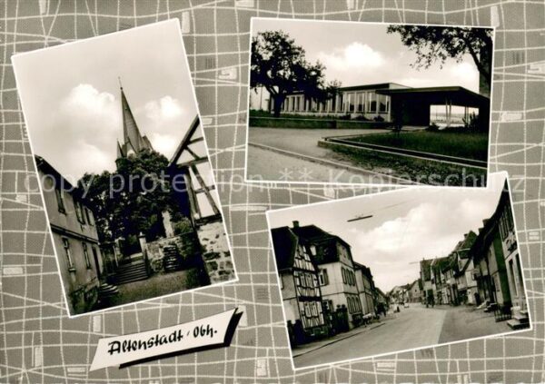 Altenstadt Hessen Teilansichten Kirche Schule Strassenpartie Innenstadt
