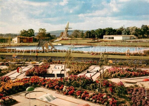 Neuwied Rhein Strandbad mit Kleingolfplatz