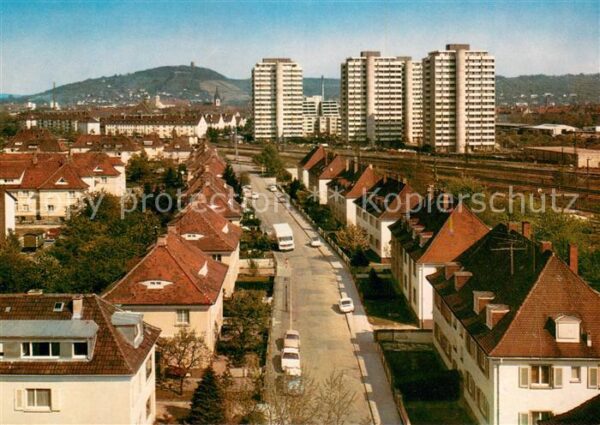 Durlach Dornwaldsiedlung mit Blick nach dem Turmberg