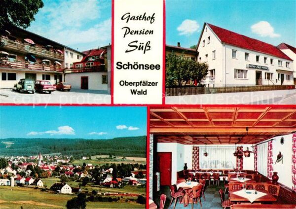 Schoensee Gasthof Pension Suess Gastraum Panorama Oberpfaelzer Wald