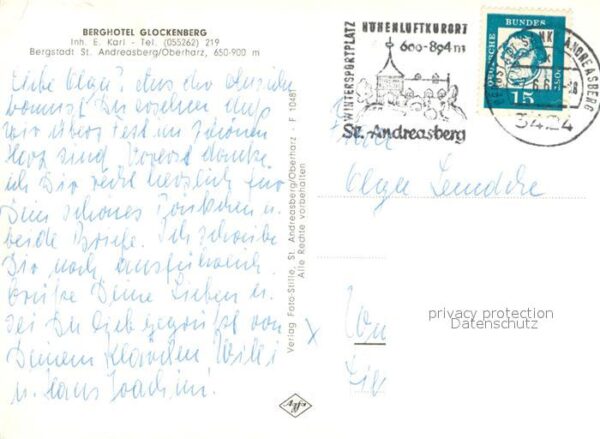 St Andreasberg Harz Berghotel Glockenberg Fliegeraufnahme – Bild 2