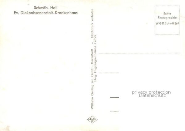 Schwaebisch Hall Diakonissenanstalt Krankenhaus Fliegeraufnahme – Bild 2
