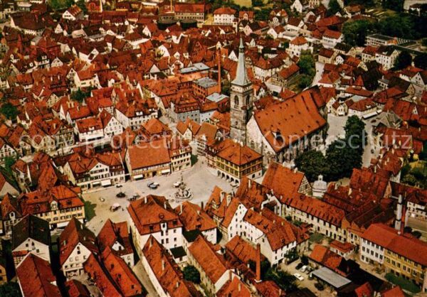 Schwabach Stadtzentrum Fliegeraufnahme
