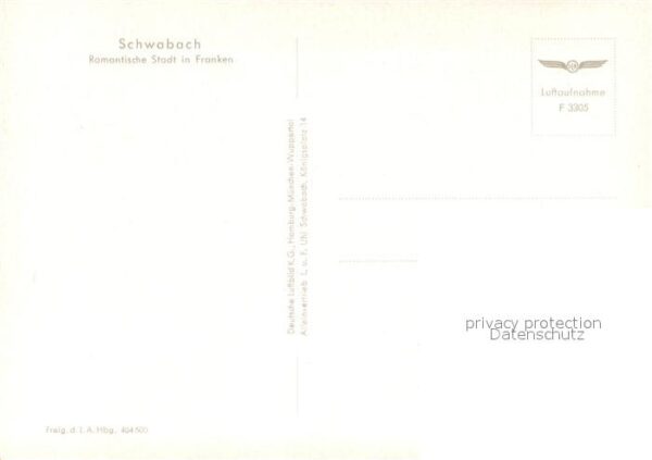 Schwabach Stadtzentrum Fliegeraufnahme – Bild 2