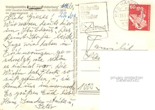 Clausthal-Zellerfeld Waldgaststaette Hubhaus Polsterberg Fliegeraufnahme – Bild 2