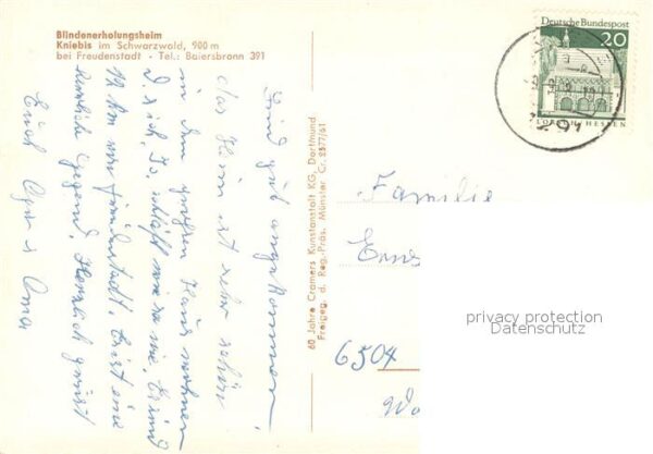 Kniebis Freudenstadt Blindenerholungsheim Fliegeraufnahme – Bild 2