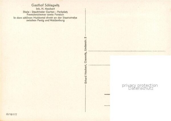 Waldenburg Sachsen Gasthof Schlagwitz – Bild 2
