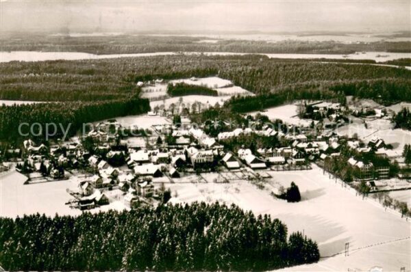 Koenigsfeld Schwarzwald Kurort im Winter Fliegeraufnahme