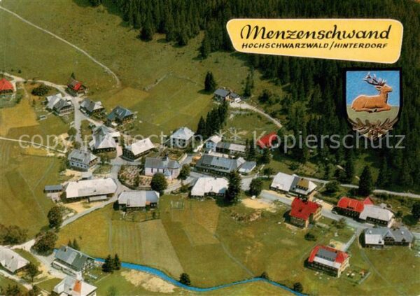Menzenschwand Hoehenluftkurort am Feldberg Schwarzwald Fliegeraufnahme