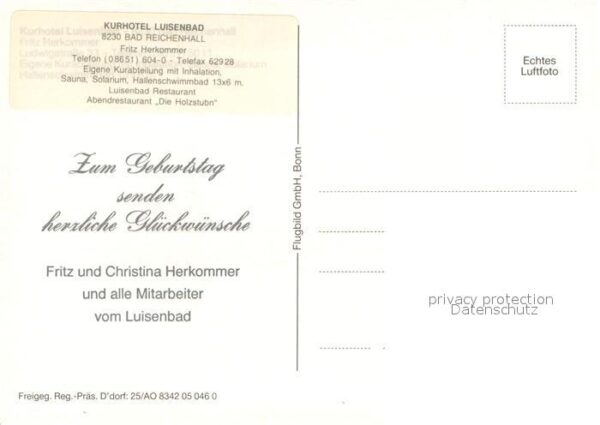 Bad Reichenhall Kurhotel Luisenbad Fliegeraufnahme – Bild 2