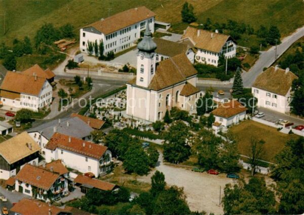 Seehausen Staffelsee Pfarrkirche St. Michael Pfarrhaus Schule Fliegeraufnahme