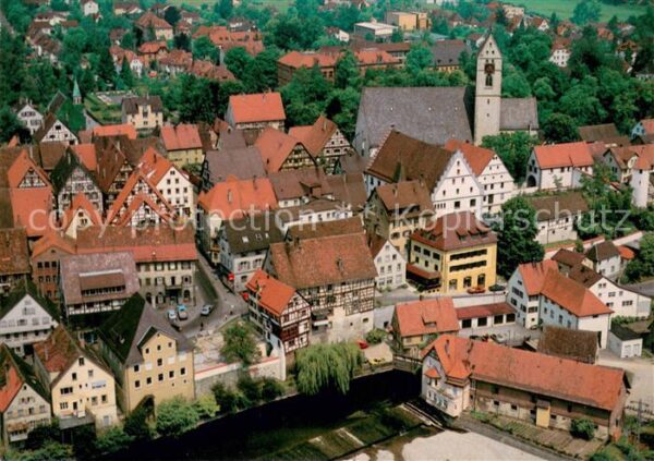 Riedlingen Donau Altstadt mit Donauwehr Fliegeraufnahme