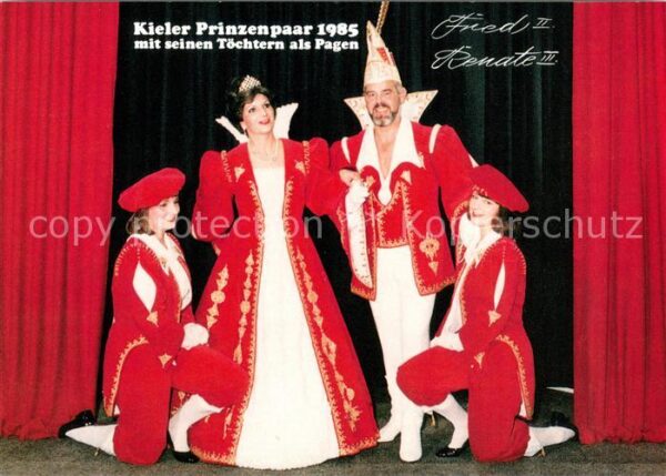 Kiel Kieler Prinzenpaar 1985 mit seinen Toechtern als Pagen