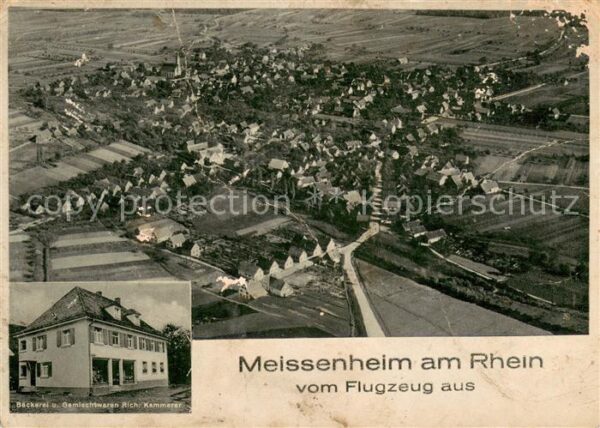 Meissenheim Baden Fliegeraufnahme mit Baeckerei Rich Kammerer