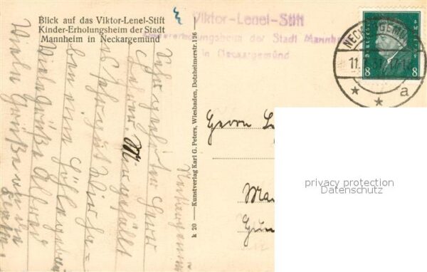Neckargemuend Viktor-Lenel-Stift Kindererholungsheim Stadt Mannheim – Bild 2