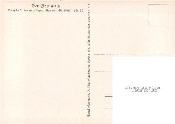 Weinheim Bergstrasse Gerberbach K?nstlerkarte G. W?st Nr. 17 – Bild 2