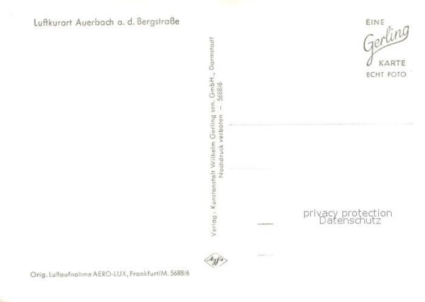 Auerbach Bergstrasse Fliegeraufnahme – Bild 2