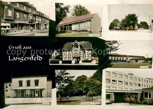 Langenfeld Rheinland Hauptstrasse Schule Fachwerkhaus Krankenhaus Kinderspielpla