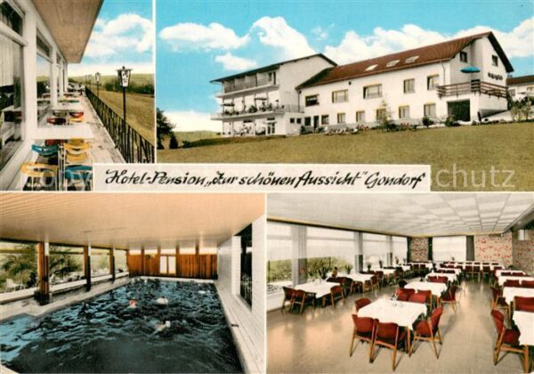 Gondorf Bitburg Hotel Pension Zur schoenen Aussicht Hallenbad Speisesaal