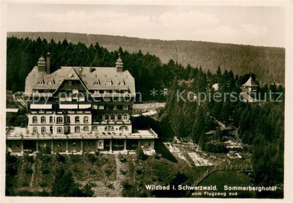 Wildbad Schwarzwald Sommerberghotel Fliegeraufnahme