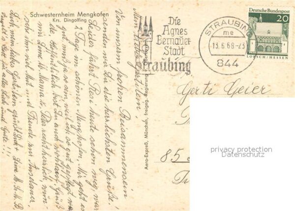 Dingolfing Fliegeraufnahme mit Schwesternheim Mangkofen – Bild 2