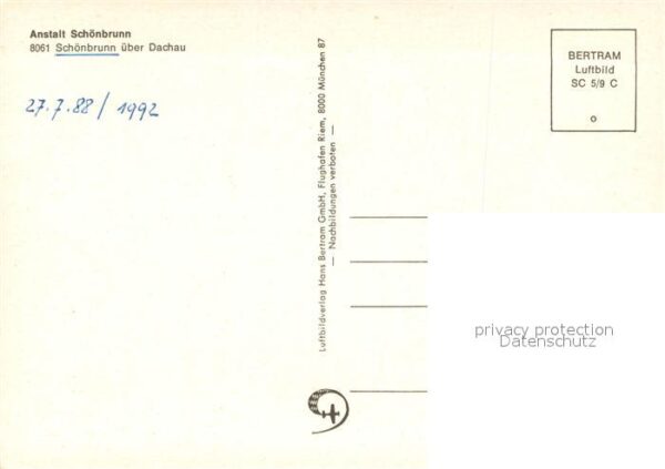Schoenbrunn Dachau Anstalt Fliegeraufnahme – Bild 2