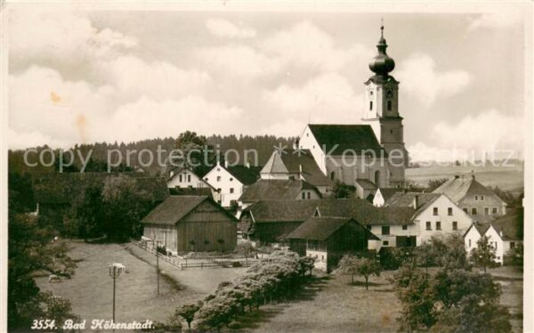 Bad Hoehenstadt Ortsansicht mit Kirche
