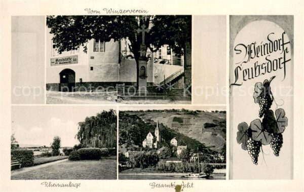 Leubsdorf Rhein Gaststaette vorm Winzerverein Rheinanlage Gesamtansicht