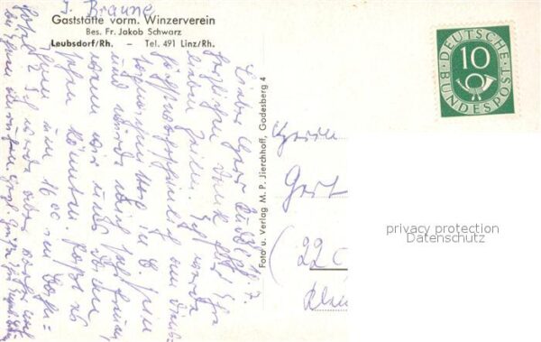 Leubsdorf Rhein Gaststaette vorm Winzerverein Rheinanlage Gesamtansicht – Bild 2