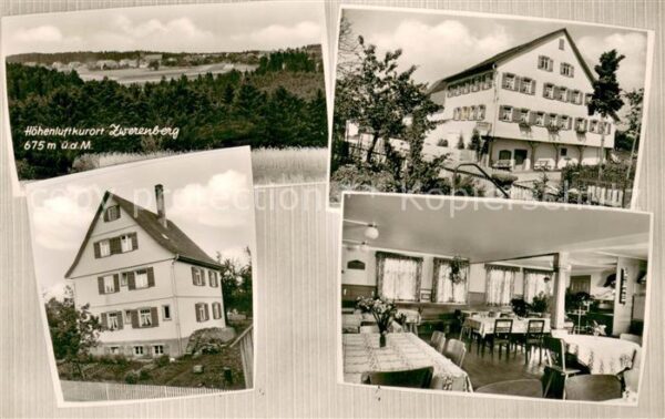 Zwerenberg Calw Pension zum Lamm mit Gaestehaus Gastraum Panorama
