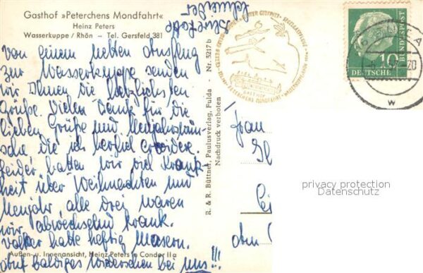 Wasserkuppe Rhoen Gasthof Peterchens Mondfahrt Gastraeume Bar Segelflugzeug – Bild 2