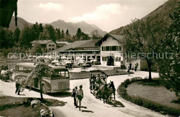 Ruhpolding Kurhaus Reisebus Pferdekutsche