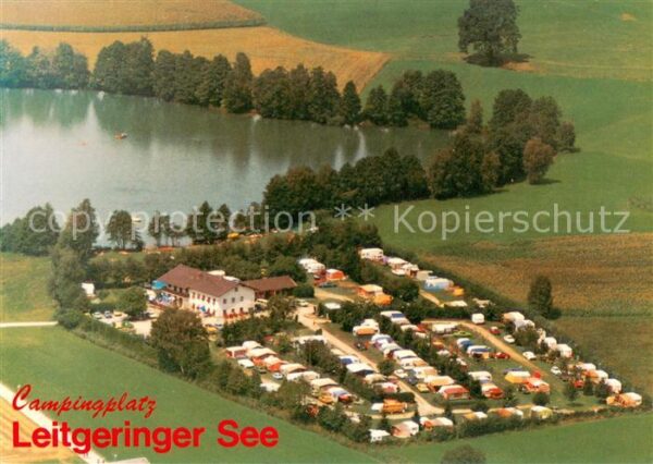 Tittmoning Salzach Campingplatz Leitgeringer See Fliegeraufnahme