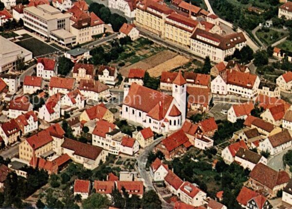 Heubach Wuerttemberg Kath Pfarrkirche St Bernhard Fliegeraufnahme